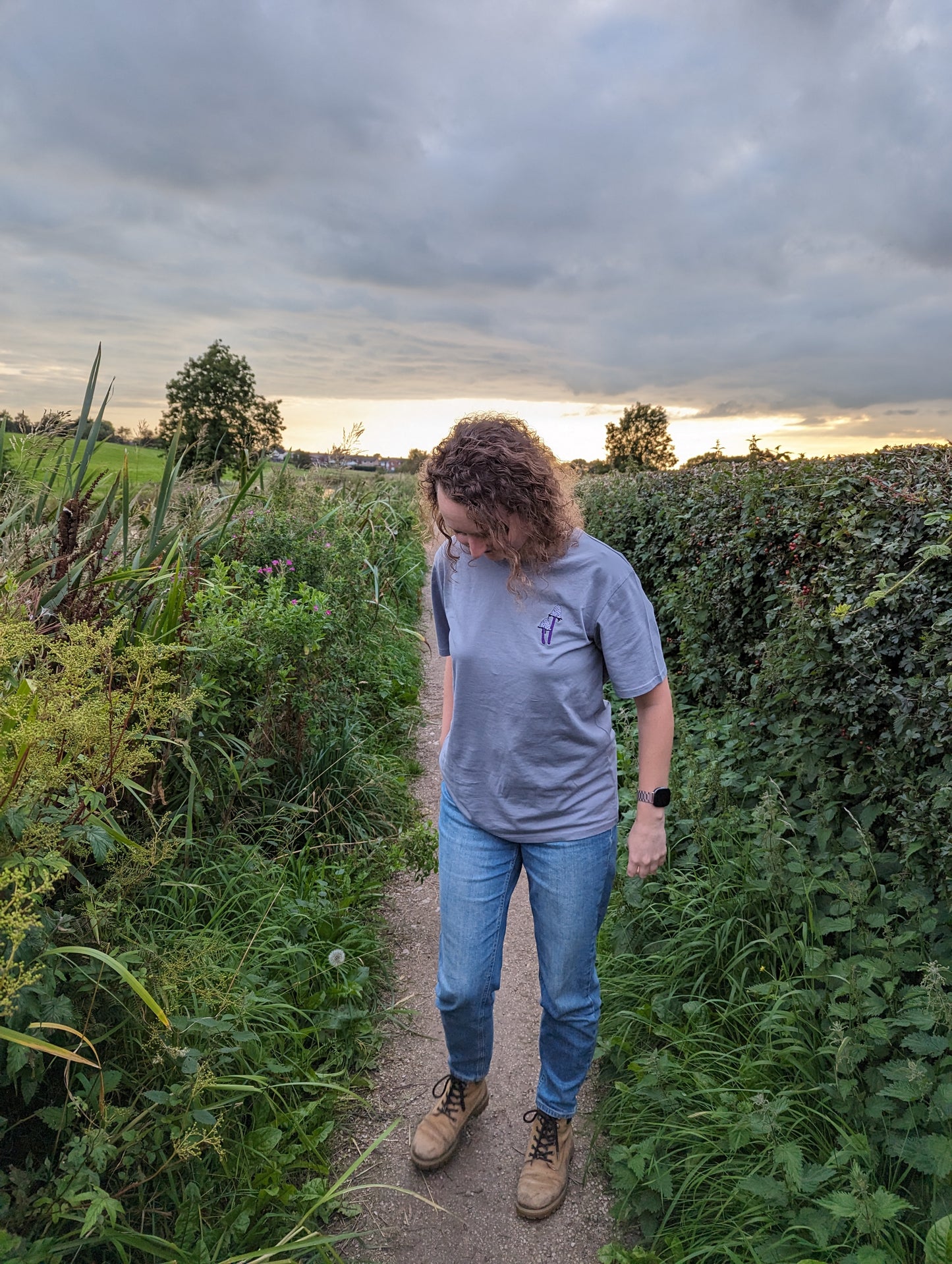 Shaggy Mane Embroidered Organic Tee